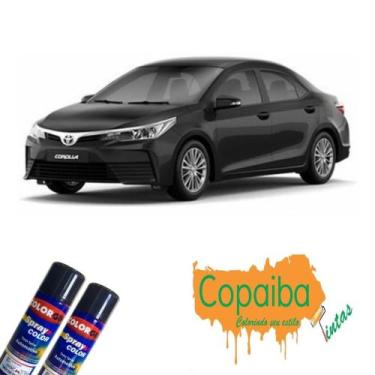 Imagem de Tinta Spray Automotiva (PRETO PEROLIZADO) NA COR DO SEU CARRO 300ml Fe