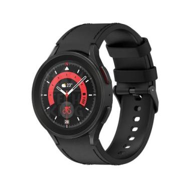 Imagem de pulseira com fecho preto para galaxy watch 5 pro 45mm - TECH KING, Pre