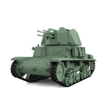 Imagem de SSMODEL 72688 1/72 Kit de modelo de resina impressa em 3D IA M42 Pistola autopropelida