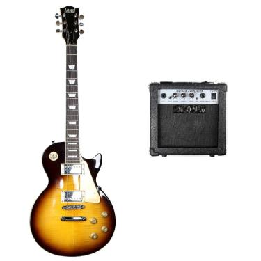 Imagem de Kit Guitarra Les Paul Land Cherry Dark L-T3 + Cubo Yx-Tg-10