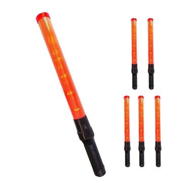 Imagem de Bastão Sinalizador Kit 5 Unidades Balizador Estacionamento Transito Festa Flanelinha