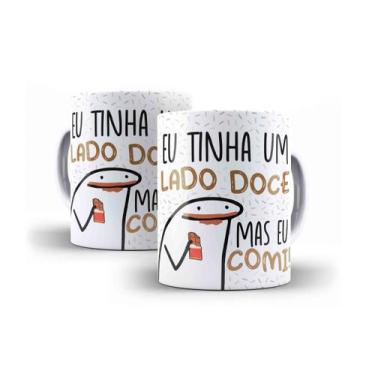 Imagem de Caneca Porcelana Páscoa Eu Tinha Um Lado Doce Mas Eu Comi - Villa Cane