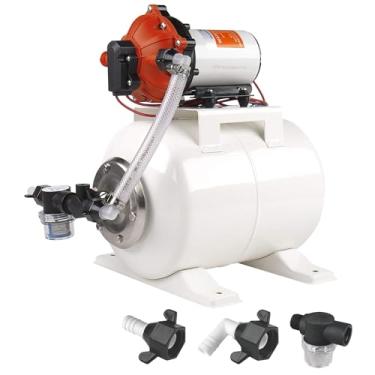 Imagem de Seaflo Sistema de bomba de água e tanque acumulador da série 55-12V DC, 5,5 GPM, 60 PSI, tanque de 2 galões