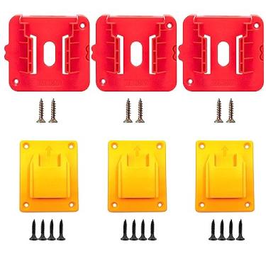 Imagem de Saipe Suportes de bateria e suportes de ferramentas compatíveis com Milwaukee M18 18V Tool 3 peças organizadores de montagem de bateria e 3 peças de ferramentas de suporte de broca