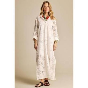 Imagem de Chemise Longo Broderie Branco Yacamim N4-Feminino