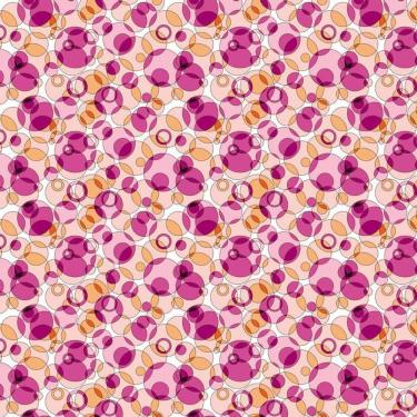 Imagem de Papel De Parede Circulos Rosa E Laranjas Autocolante Sala