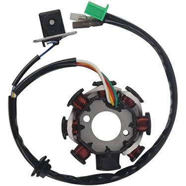 Imagem de OEPUNAIKE Estator De Ignição Magnética 5 Fios Dc 8 Pólos Se Encaixa Para Motor Gy6 125Cc 150Cc Scooter Moped Atv Sunl Roketa Dune Buggy Go Kart Taotao Buyang Coolsport Kazuma Jcl Nst