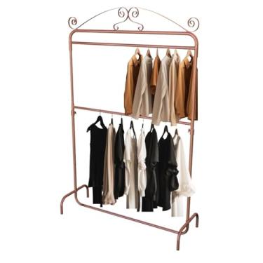 Imagem de Arara Cabideiro Para Roupas Regulável Vintage Rose Lojas E Closets 2 Níveis