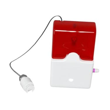 Imagem de Fenteer Alarme do nível da água Volume ajustável Volume de água leve vazamento de água Red Strobe Water Sensors para piscina , Sonda 0.3m