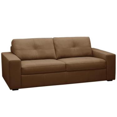 Imagem de Sofá 2 Lugares Para Sala de Estar Living 150cm Vienne L06 Couro Marrom