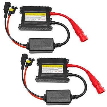 Imagem de SYudwen Reator HID super fino de 35 W compatível com H1 H3 H4 H7 H8 H9 H11 880 5202 9005 9006 9007 Um conjunto de kit universal de reator de farol de xenon DC 12 V (2 peças)