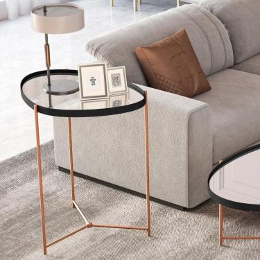 Imagem de Mesa Lateral Porto Principe Preto Bronze