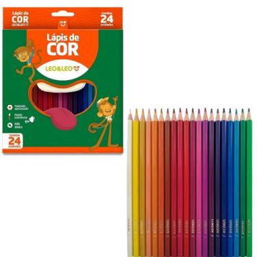 Imagem de Lápis De Cor LeoLeo 24 Cores Sextavado Material Escolar - Leo Leo