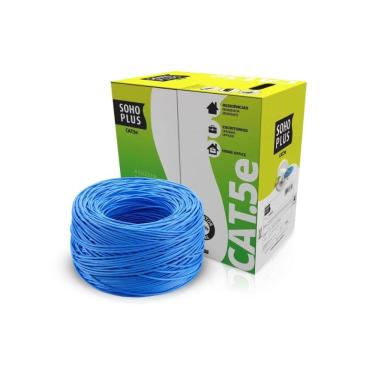 Imagem de Cabo de Rede Ethernet Soho Plus Cat5e Azul – 305?m