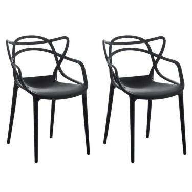 Imagem de Kit 2 Cadeiras Allegra Flex 85cmx54cmx56 Cm Preto