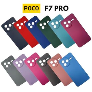 Imagem de Capa Capinha Aveludada Compatível Para Xiaomi Poco F7 Pro (vinho)