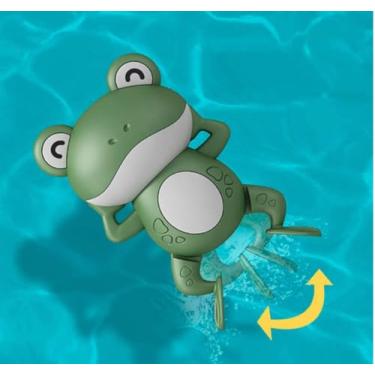 Imagem de Brinquedo de Banho Sapinho para Bebê – Nadador Divertido, Educativo e Seguro para Bebês, Estimula Coordenação Motora, Design Colorido e Resistente (Verde)