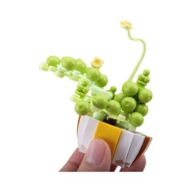 Imagem de Crianças DIY Simulação Suculentas Bonsai Cacto Aloe Vera Blocos De Con