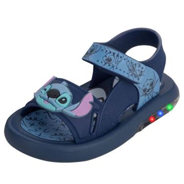 Imagem de Sandalia Infantil Conforto Dia a Dia Luz Led Disney Stitch