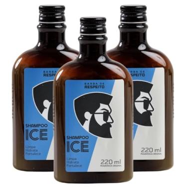 Imagem de Shampoo de Barba e Cabelo Ice 220ml- Barba de Respeito 3unid