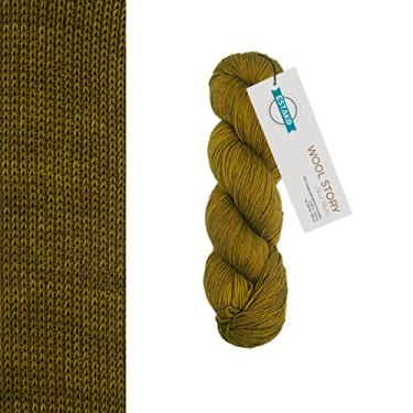 Imagem de Estako Lã Merino 100% superlavada pintada à mão Wool Story Super Fino (1) / 100 g - 100 g / 382 jardas - 350 mt (7811 - Tawny Olive)