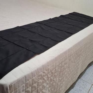 Imagem de Peseira Drapeada Luxo Suede Para Cama King 2.60M x 0,45 CM (ENVIO IMED