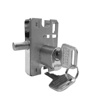 Imagem de Fechadura Vidro Blindex Porta De Bater Pino e Cilindro Oval - MM FECHA