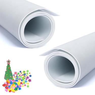 Imagem de 2 peças de folhas brancas de espuma EVA cosplay espuma EVA 2 mm de espessura 19,68 x 35,45 polegadas papéis de espuma EVA para artes artesanais projeto DIY