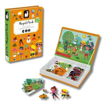 Imagem de Livro Magnetico Infantil Educativo Montessori 4 Estações Ano Janod