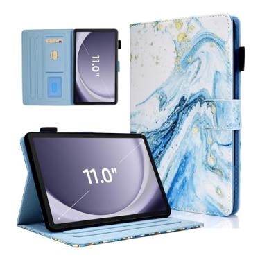 Imagem de DTangLsm Capa para Samsung Galaxy Tab A9 Plus/A9+ 5G 27.9 cm 2023 (Modelo: SM-X210/SM-X216/SM-X218) Capa de couro PU dobrável inteligente com suporte para Galaxy Tab A9+ Capa com despertar/hibernar