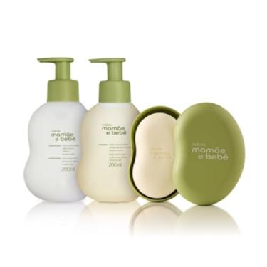 Imagem de Mamãe e Bebê, Kit Shampoo + Condicionador + Saboneteira com Sabonete