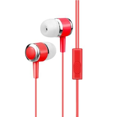 Imagem de FONE DE OUVIDO DOT VERMELHO INTRA AURICULAR COM FIO E MICROFONE LETRON