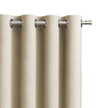 Imagem de Cortina Rústica Texturizada De Linho Natural 3,00m x 2,30m Para Sala e