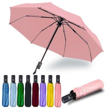 Imagem de Guarda-chuva dobrável MRTLLOA Compact Windproof 30cm rosa
