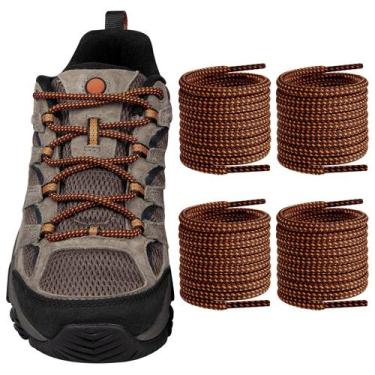 Imagem de Cadarços Endoto para botas de caminhada Merrell Moab, marrons e laranj
