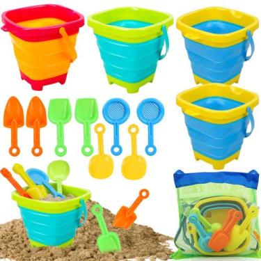 Imagem de Brinquedos de praia TOY Life dobráveis para crianças com baldes de are