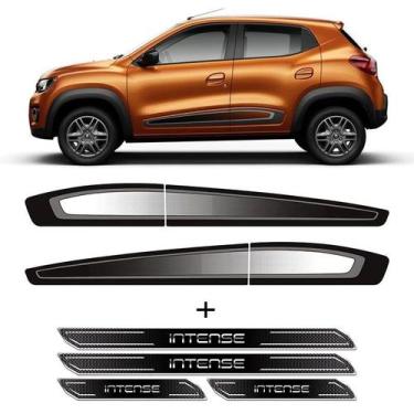 Imagem de Kit Faixa Lateral Kwid Intense 2018/2020 + Soleira Protetora - SPORTIN