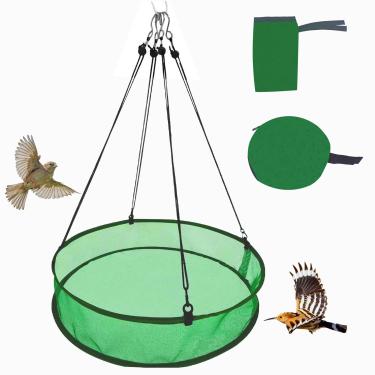 Imagem de 2 bandejas coletoras de sementes de pássaros, coletor de sementes de pássaros de 50 cm para alimentadores externos e acessórios de jardim (sem furo)