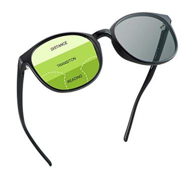 Imagem de Óculos presbiopicos multifocais progressivos, óculos de sol cinza fotocrômicos, ampliação de 0,00/+2,00 para homens/mulheres