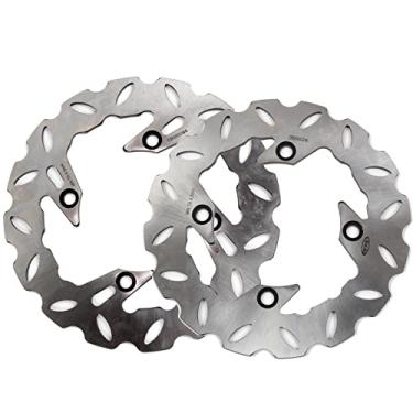 Imagem de Arashi Discos de freio dianteiros traseiros rotores para Honda Foresight 250 2001-2007, acessórios de motocicleta prata