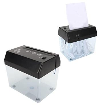 Imagem de Mini triturador de papel de mão, triturador de papel portátil, papel USB tamanho A6 documentos manuais ferramenta de corte de papel escritório escola casa desktop papelaria para papel, notas