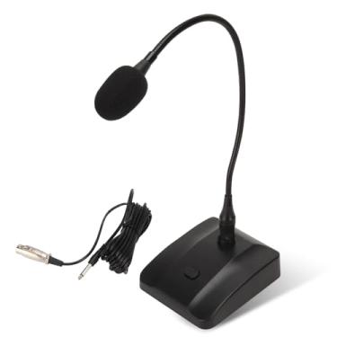 Imagem de Microfone Condensador Pescoço De Cisne, Microfone Com Fio De 6,35 Mm Microfones De Pódio Microfone De Paginação De Mesa Microfone De Voz Com Fio Para Reuniões Palestras
