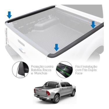 Imagem de Protetor Borda Lateral Toyota Hilux 2016 Em Diante Cab Dupla