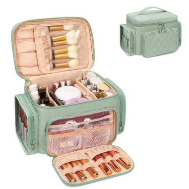 Imagem de Organizador de bolsas de maquiagem Bagmoly Large Green Nylon Travel