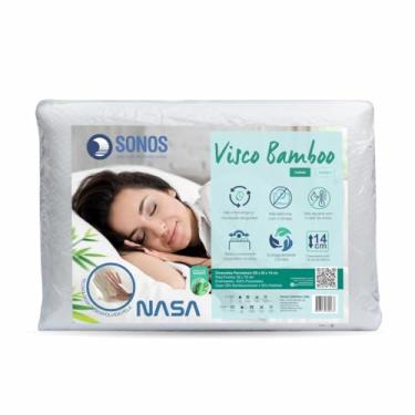 Imagem de Travesseiro Sonos Visco Bamboo Alto 14cm de Altura
