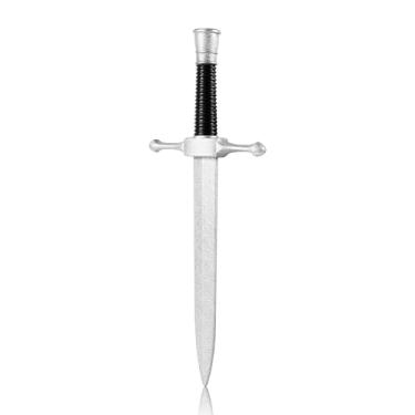 Imagem de DAYSTART Adaga de treinamento de espuma de poliuretano de 40 cm – espada segura para prática de artes marciais com núcleo de plástico interno para LARP ou fantasia, Prata, 16''