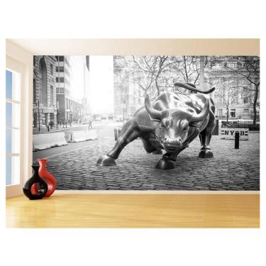Imagem de Papel De Parede Cidade Wall Street Touro Bull 3,5M Ncd281