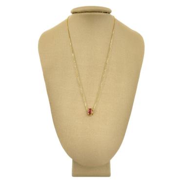 Imagem de Colar Prata 925 + Ouro Turmalina Rosa -  P Vecchio