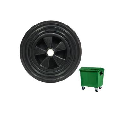 Imagem de Roda Maciça Para Rodízio Container Plástico - 8'' - Ajax