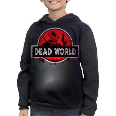 Imagem de Moletom Infantil Dead World Deadpool Filme - smoke, Preto, 10